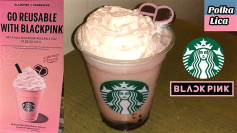 Starbuck Blackpink Strawberry Choco Cream Frappuccino 🖤💖 Youtube