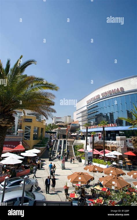 Outdoor Cafes Plaza Of Las Condes Shopping Mall Santiago Chile Stock