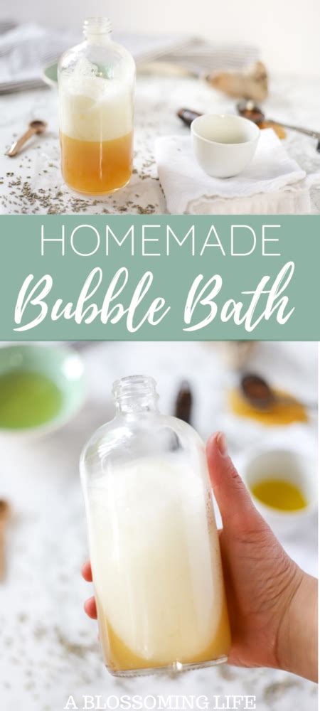 homemade bubble bath recipe a blossoming life