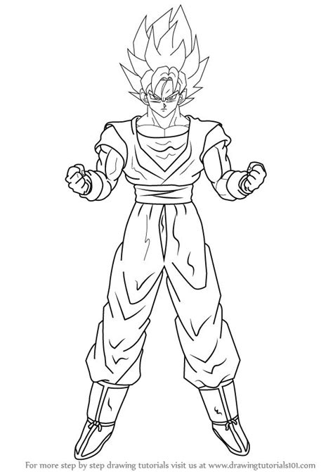 How to Draw Goku Super Saiyan from Dragon Ball Z step by step, learn