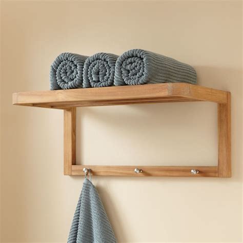Teak Hanging Towel Rack New Bathroom Accessories Bathroom