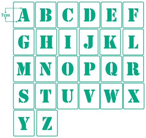 Buchstaben ausdrucken vorlagen in a4 : Einzelne Buchstaben 7cm hoch ABC Wand - Mal -Textil ...