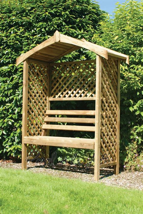 Garden Arbour Seat Pergola Trellis Wood Arch Bench Corner Storage Patio