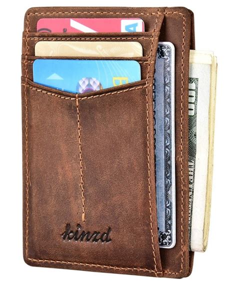 slim wallet rfid front pocket wallet minimalist secure thin credit card holder men s id