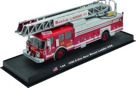Unbekannt E One Rear Mount Ladder Boston Fire Truck 1990 Diecast 164