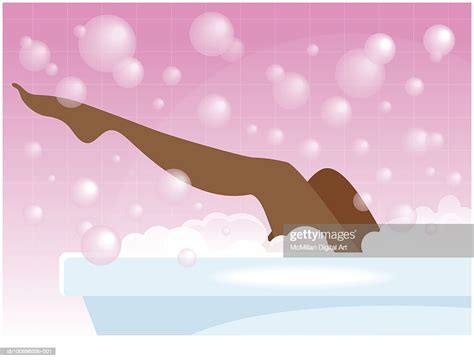 woman taking bubble bath low section side view high res vector graphic getty images