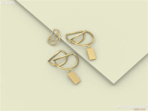 The Sims Resource Urban Earrings Christopher067