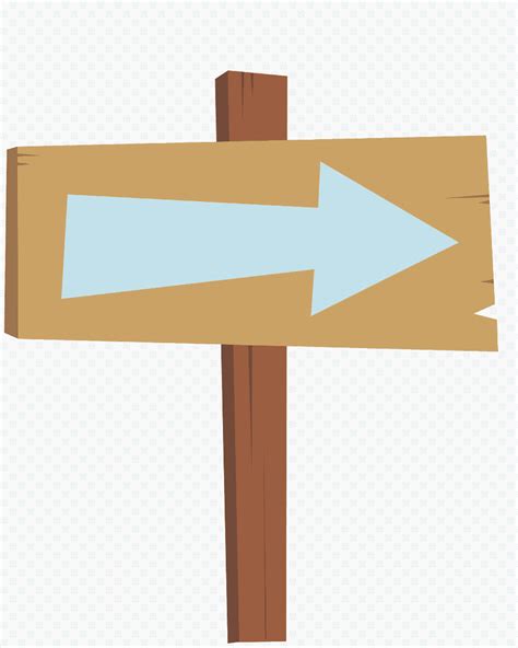 Sign Brown And Blue Arrow Wood Signage Png Klipartz