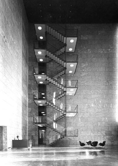 It is as if the extreme delicacy and thinness of profiles he sought in his detail… arne jacobsen stair - Google Search | Arne jacobsen ...
