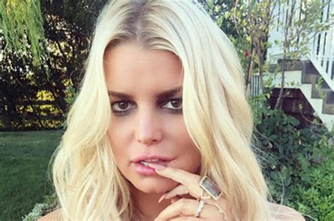Jessica Simpson Instagram Starlet Sparks Backlash With Topless Tease Mirror Selfie Daily Star