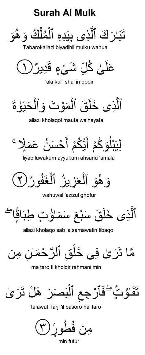 Surah Al Kahfi Ayat Rumi Dan Jawi Surah Al Mulk Rumi Versi Pdf