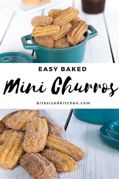 Mini Churro Bites Baked In The Oven Easy Churros Churros Recipe