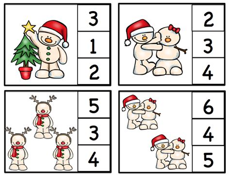 Preschool Printables Christmas Abilità Motorie Fini Numeri Natale
