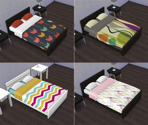 Double Bed Recolorsoverrides At Saudade Sims Sims 4 Updates