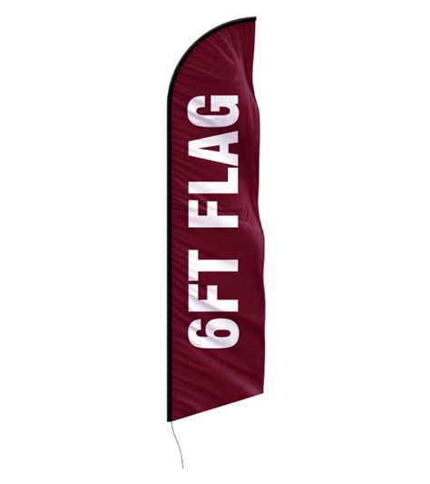 Custom 6ft Double Sided Feather Flag Special Advertising