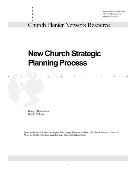 Ministry Plan Template