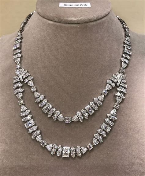 rené boivin an art deco platinum and diamond necklace 1932 diamond necklace diamond necklace