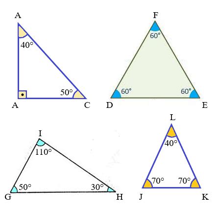 MANIA DE CALCULAR Exercícios sobre classificação de triângulos escaleno isósceles equilátero