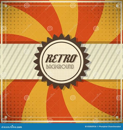 Old Retro Vintage Style Background Design Template Stock Vector