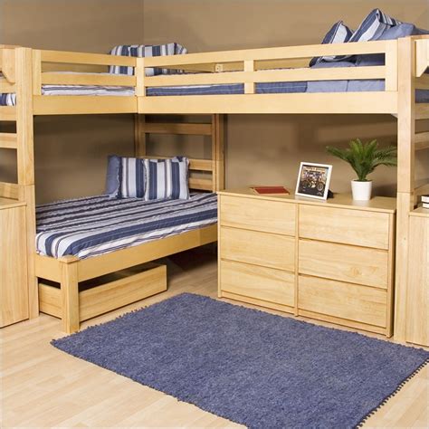 For finely crafted furniture, you may want to use a hardwood such as maple oak or hickory. L Shaped Bunk Bed Plans - BED PLANS DIY & BLUEPRINTS