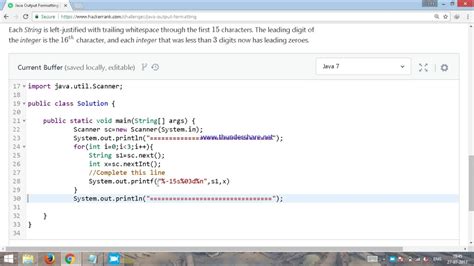 How To Solve Java Output Formatting Problem In Hackerrank YouTube