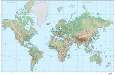 Digital World Terrain Map In Adobe Illustrator With Photoshop Terrain