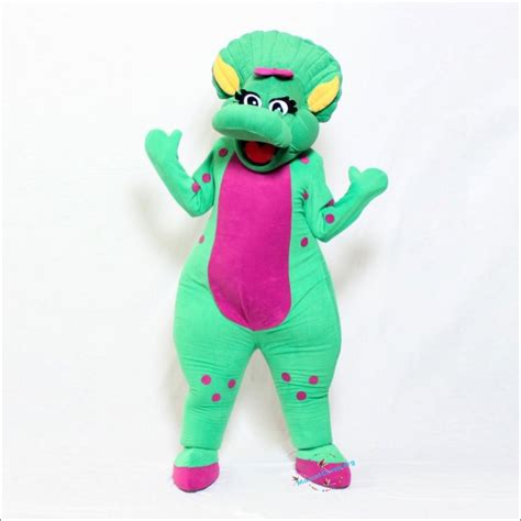 Baby Bop Barney Green Dinosaur Mascot Costume Party Character Birthday