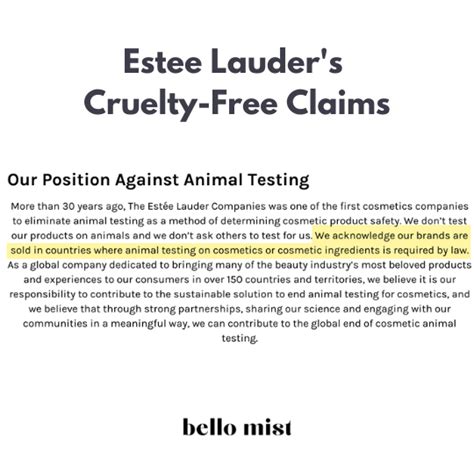 Is Estee Lauder Cruelty Free Heres The Truth 2023 Bello Mist