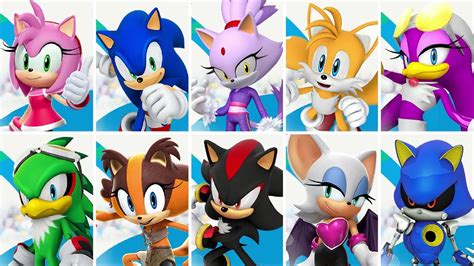 Mario And Sonic At The Rio 2016 Olympic Games All Team Sonic Characters