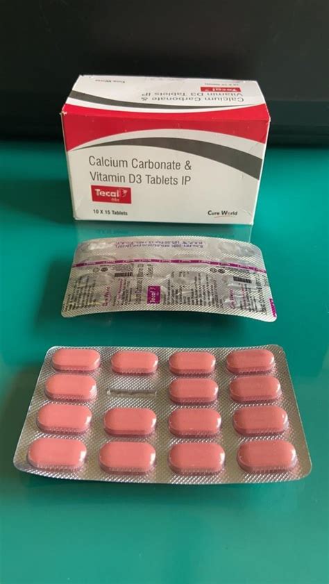 Tecal Calcium Carbonate And Vitamin D3 Tablets Packaging Size 10x15 At Rs 85strip In Sirmaur