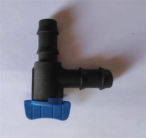 Siddhi Blue 16mm T Connector With Tap Tee Cock T Type Tap For Drip Irrigation Thread Size 1mm