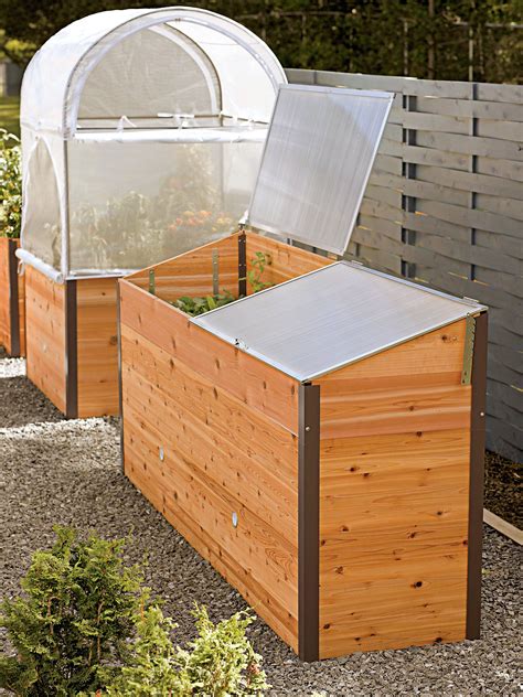 Elevated Raised Bed With Cold Frame Greenhouse Planter Made In Usa