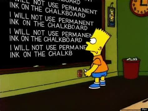 24 Bart Chalkboards For The 24th Anniversary Of The Simpsons Huffpost Entertainment