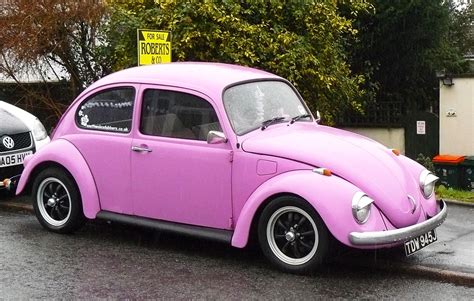 Pink Vintage Volkswagen Beetle