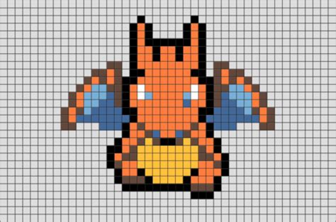 Pixel art pokemon flamiaou litten youtube. Pixel Art Pokemon Facile Dracaufeu