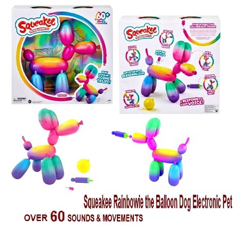 Squeakee The Balloon Dog Rainbowie The Rainbow Dog Electronic Pet