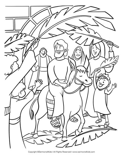 Palm Sunday Coloring Page Activity Sunday School Coloring Pages