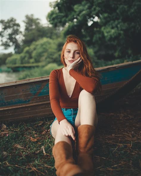 Image May Contain 1 Person Sitting Tree Outdoor And Nature Stunning Redhead Gorgeous