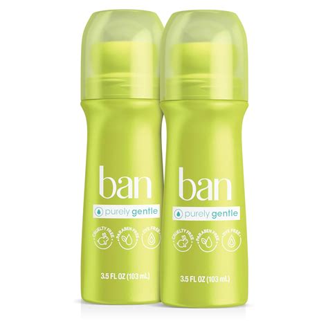 Ban Roll On Antiperspirant Deodorant For Women And Men Purely Gentle For