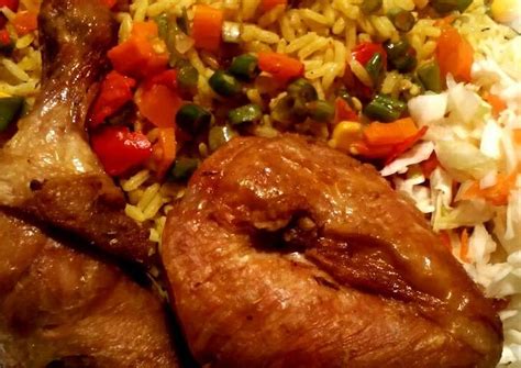 How To Cook Appetizing Jollof Ricefried Chicken With Coleslaw Holla