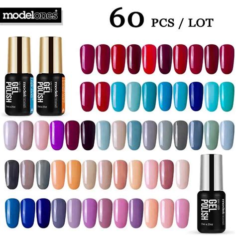 Modelones 60 Colors Nail Gel Polish Set High Quality 7ml Long Lasting