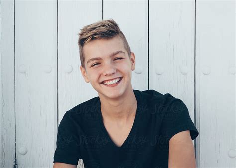 View Laughing Teen Posing At Camera By Stocksy Contributor Vera Lair