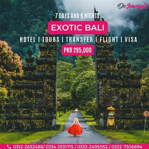 7 Days And 6 Nights Tour To Bali Rs 295000 Bali Travelotpk