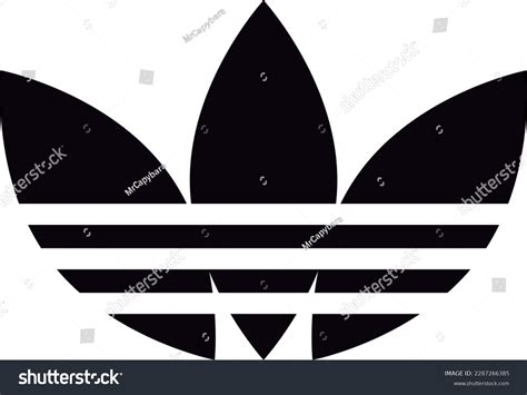 Adidas Logo Printed On White Background Stock Vector Royalty Free