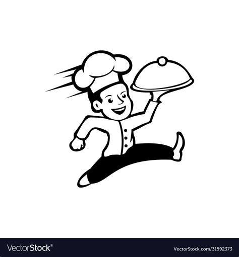 Chef Silhouette Royalty Free Vector Image Vectorstock