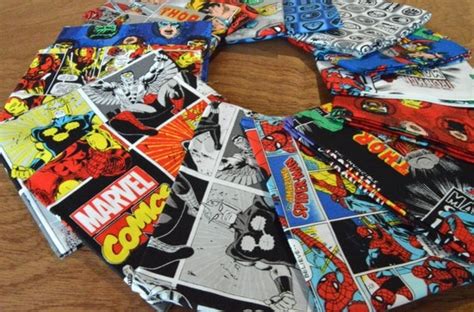 Marvel Comics Superhero Fabric 15 Fat By Twistedtreefabric