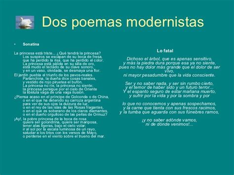 Collection Of Poema Del Modernismo Ejemplo De Modernismo Fragmento