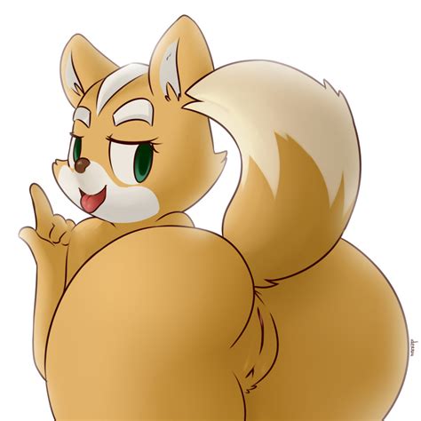 Rule 34 Anthro Anus Ass Big Butt Brown Fur Canine Colored Female Fox