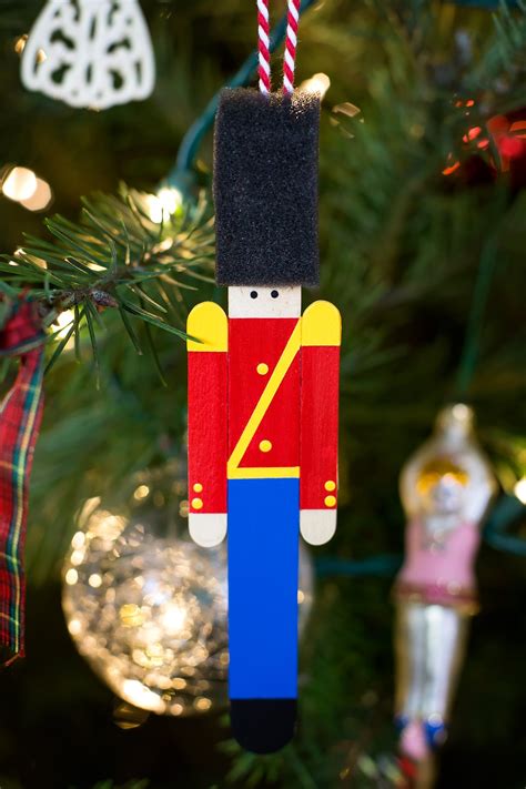 Nutcracker Silhouette Popsicle Stick Ornaments Ornament Diy Christmas