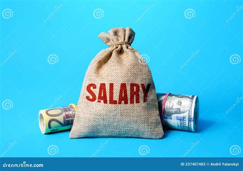 A Salary Money Bag. Remuneration and Wages. Population Income